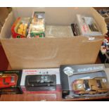 One box containing a quantity of mixed 1/18 and 1/24 scale modern release diecasts, also sold with a