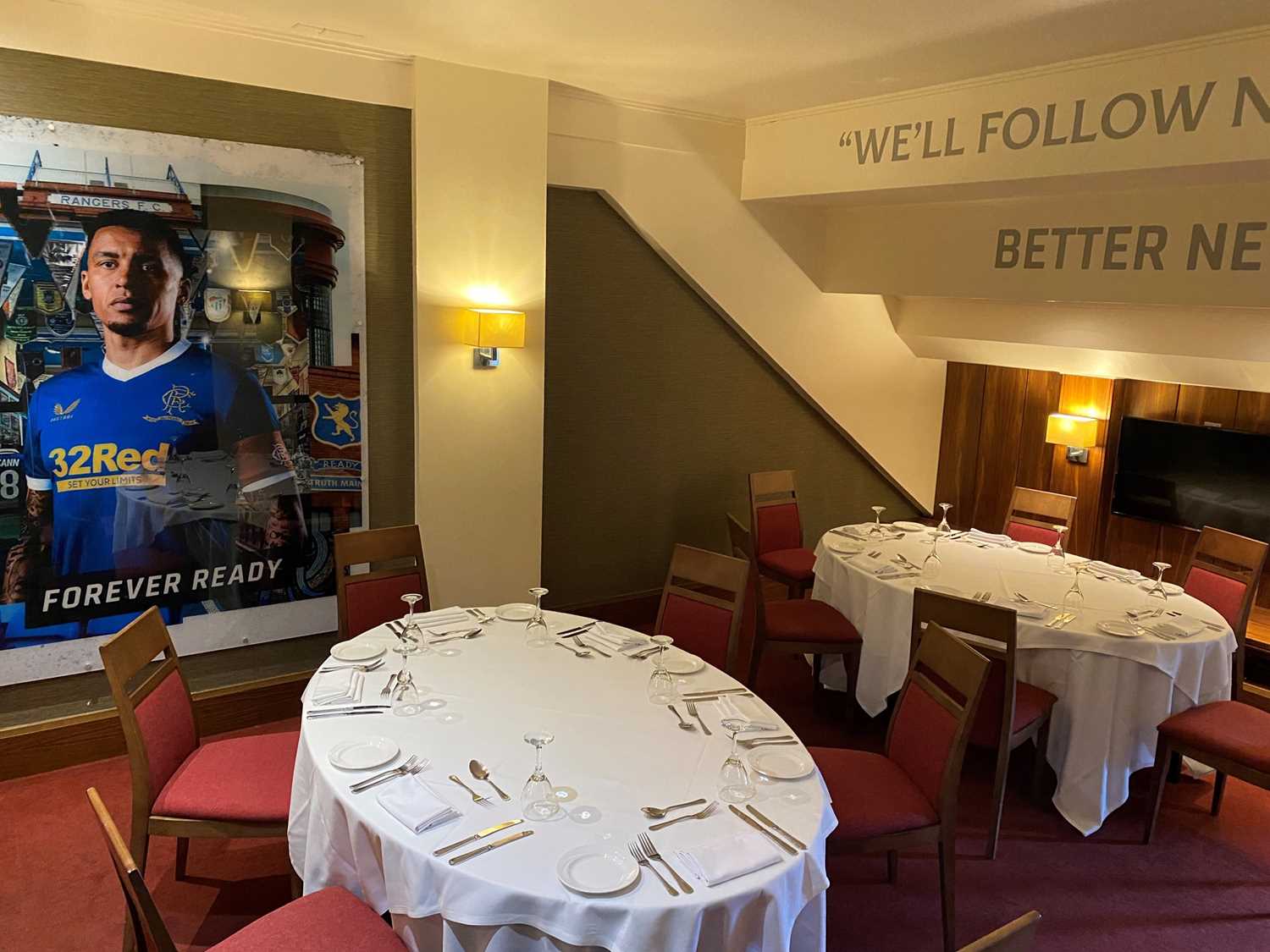 Hospitality in Castore’s luxury Corporate Box for maximum of 12 guests for Rangers FC home match