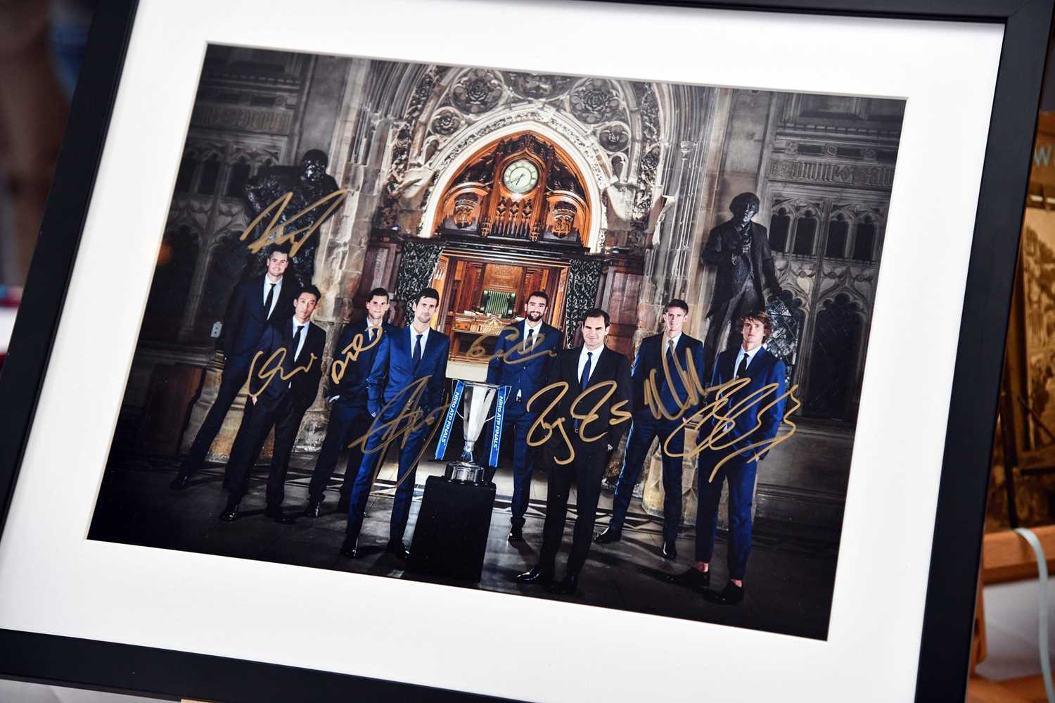 2018 ATP Tour World Tour Finalists: Framed photograph signed by all 8 players A highly remarkable - Image 2 of 3