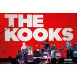 The Kooks: Signed Guitar Ooh La a white Fender electric guitar, with the dedication love all from