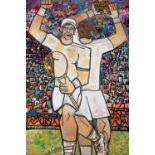 Ben Mosley: Heart of Murray large scale, mixed media artwork, signed by and celebrating Sir Andy