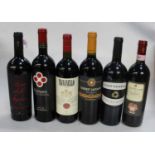 A selection of Italian vintage red wines, to include one bottle each of Castellani 2007 Chianti,