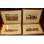 After JR Herring - pair, sporting aquatints featuring Epsom Races, together with other sporting