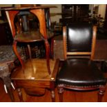 An Edwardian mahogany shaped top two-tier occasional table; together with a 19th century mahogany