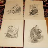 Sketches by Low - The New Statesman, one folio, each approx 31x22cm