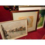 Assorted pictures and prints, to include sporting and equine interest