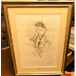 Nicholas St John Rosse (b.1945) - Model in the studio, pencil, 41 x 28cm; and Michael Billes -