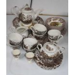 Two boxes of miscellaneous china to include Spode part dinner and tea service in the Woodland