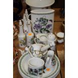 A collection of Portmeirion tablewares in the Botanic Garden pattern, to include large trumpet