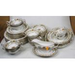 An Aynsley part dinner and tea service in the Banquet pattern