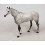 A Beswick figure of the racehorse Bois Roussel, model No.701, second version, grey gloss finish, h.