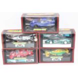 5 Scalextric boxed models to include, C142 Ford Benetton F1, C630 Indy Car Eurosport, C483 Jaguar