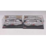 2 boxed Carrera 'Exclusiv' No. 20469 Mercedes W125 Streamlined racer models. Both models look as