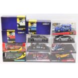 1 tray of containing 9 boxed Scalaxtric/Ninco racing cars includes an MG Lola, Ford Focus, all