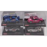 4 boxed Carrera 1/32 scale slot cars including, No. 27291 AMG Mercedes C-Klasse 2007 'Susie