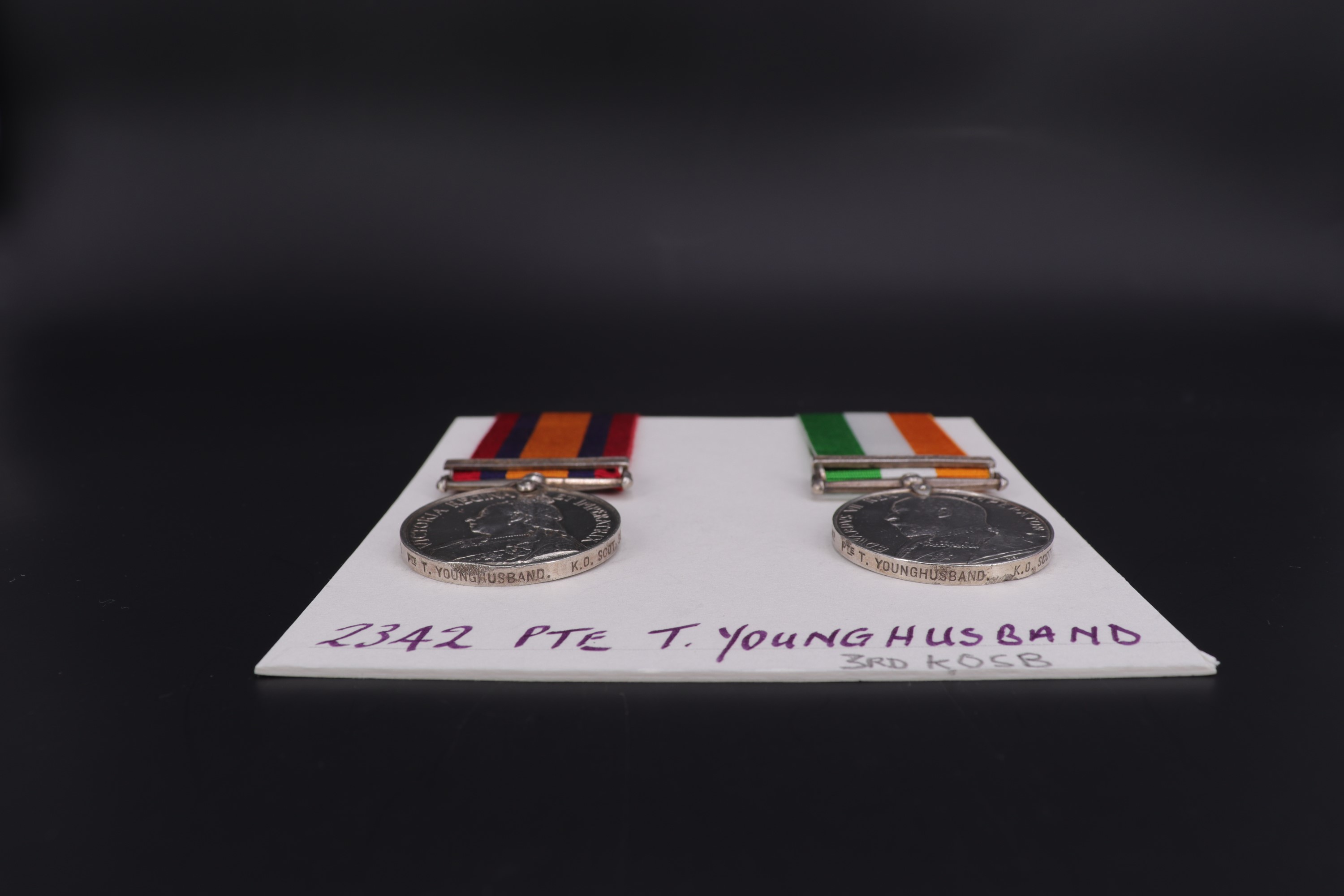 Queen's and King's South Africa medals to 2342 Pte T Younghusband, 3rd KOSB - Image 2 of 2