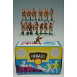 A 1970s new-old-stock shop counter carton of Marx plastic "Khaki Infantry" toy soldiers