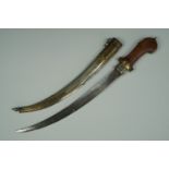 An antique North African koumya type dagger, 58 cm overall