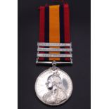 A Queen's South Africa medal (showing "ghost dates") to 10400 Dr G Artlett, ASC