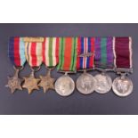 A Second World War and post-War miniature campaign and long service medal group