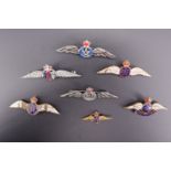 Seven RAF sweetheart brooches