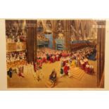 Terence Cuneo (1907-1996) Signed limited edition print depicting the Coronation of Queen Elizabeth