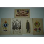 A Great War Royal West Kent Regiment silk postcards and other military cards