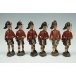 A group of early 20th Century Elastolin toy Highland regiment soldiers