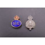 Two Home Guard lapel badges