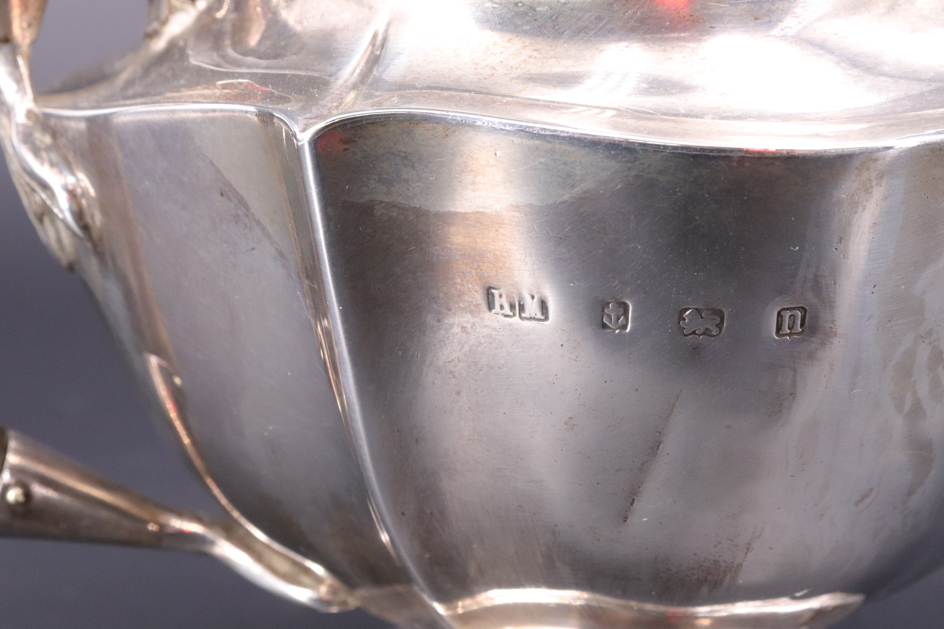 A George V silver bachelor's / cabaret tea pot, Henry Matthews, Birmingham, 1912, approx 13 cm high, - Image 2 of 2