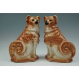 A pair of Staffordshire dogs, 32 cm