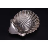 A late Victorian silver scallop-form butter dish, sponsor's mark rubbed, London, 1899, 71 g