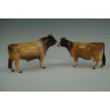 A Beswick Jersey bull and cow