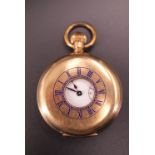 An early 20th Century rolled-gold half-hunter pocket watch, (a/f)