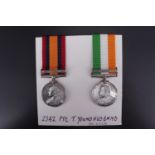 Queen's and King's South Africa medals to 2342 Pte T Younghusband, 3rd KOSB