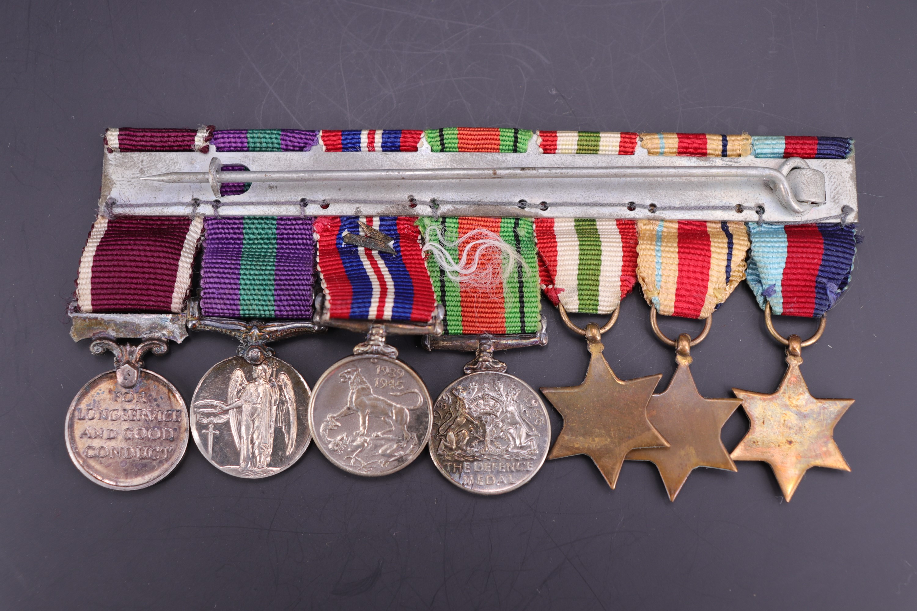 A Second World War and post-War miniature campaign and long service medal group - Image 2 of 2