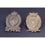 Pre- and post-1901 Galloway Rifle Volunteers cap badges