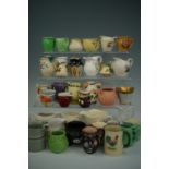 A large collection of novelty and other milk / cream jugs, 19th Century and later