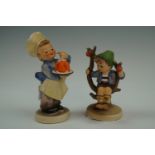 Hummel figurines "The Baker" and "Apple Tree Boy"