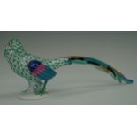 A Herend porcelain pheasant, 22 cm long