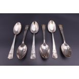 Six George V silver jubilee commemorative silver coffee spoons, R Bond & Co, Sheffield, 1925