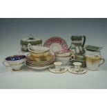 Sundry ceramics including Wedgwood Jasperware and cabinet cups and saucers