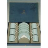 A cased Royal Worcester Woodland pattern coffee set