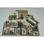 Sundry Great War and later military and other photographs including a 1940s family photograph album
