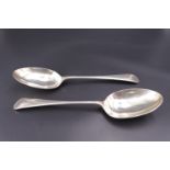 A pair of George V silver table spoons, 151 g