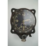 A Second World War Luftwaffe BO-UK-1 aircraft cockpit clock