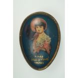 A 1920s "Horner Mixed Dainty Dinah Toffees" tin, 11 cm x 8 cm