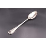 A George II silver Hanoverian pattern table spoon, bearing engraved initial to each face of the