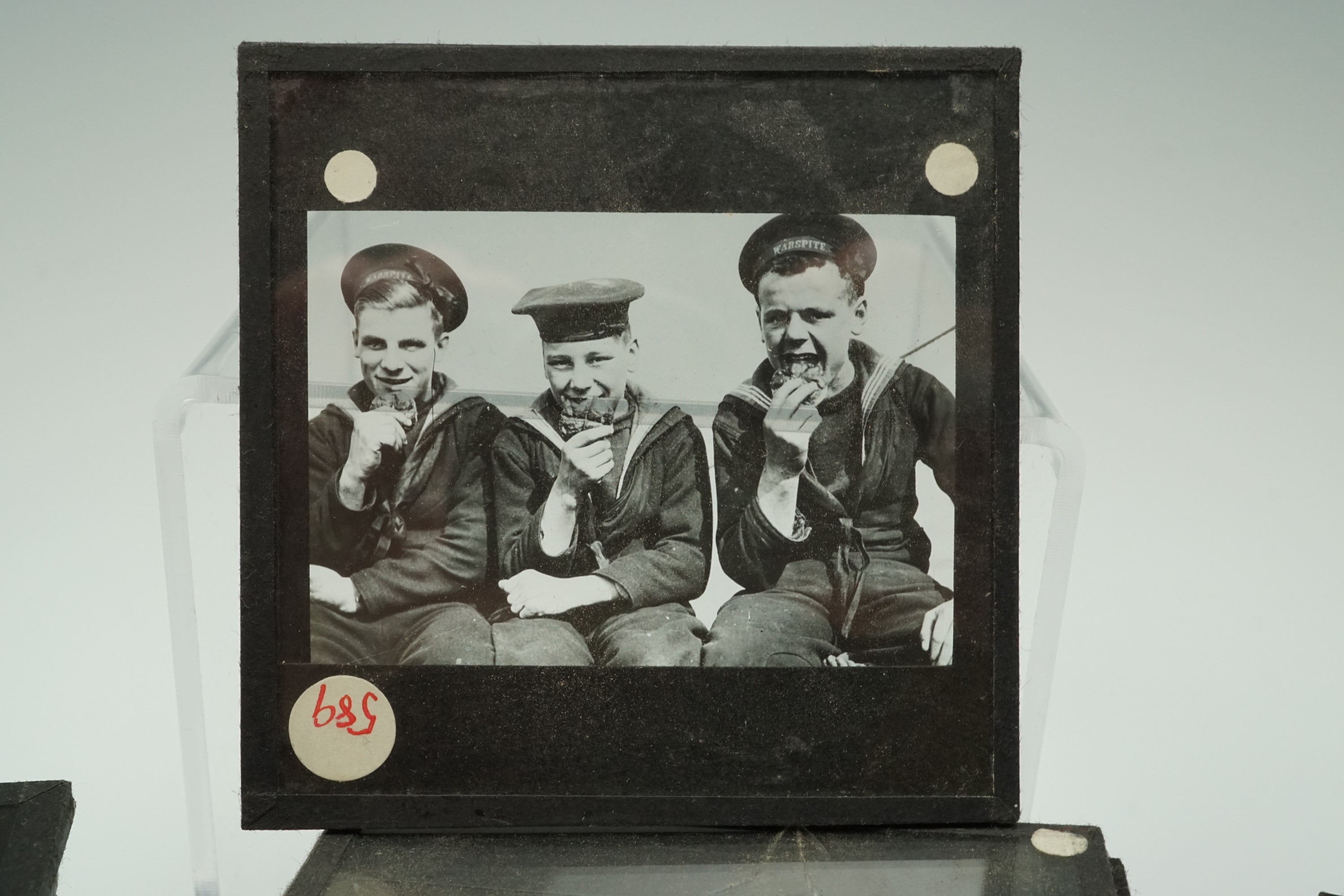 A quantity of early 20th Century monochrome photographic magic lantern slides largely depicting - Image 2 of 2