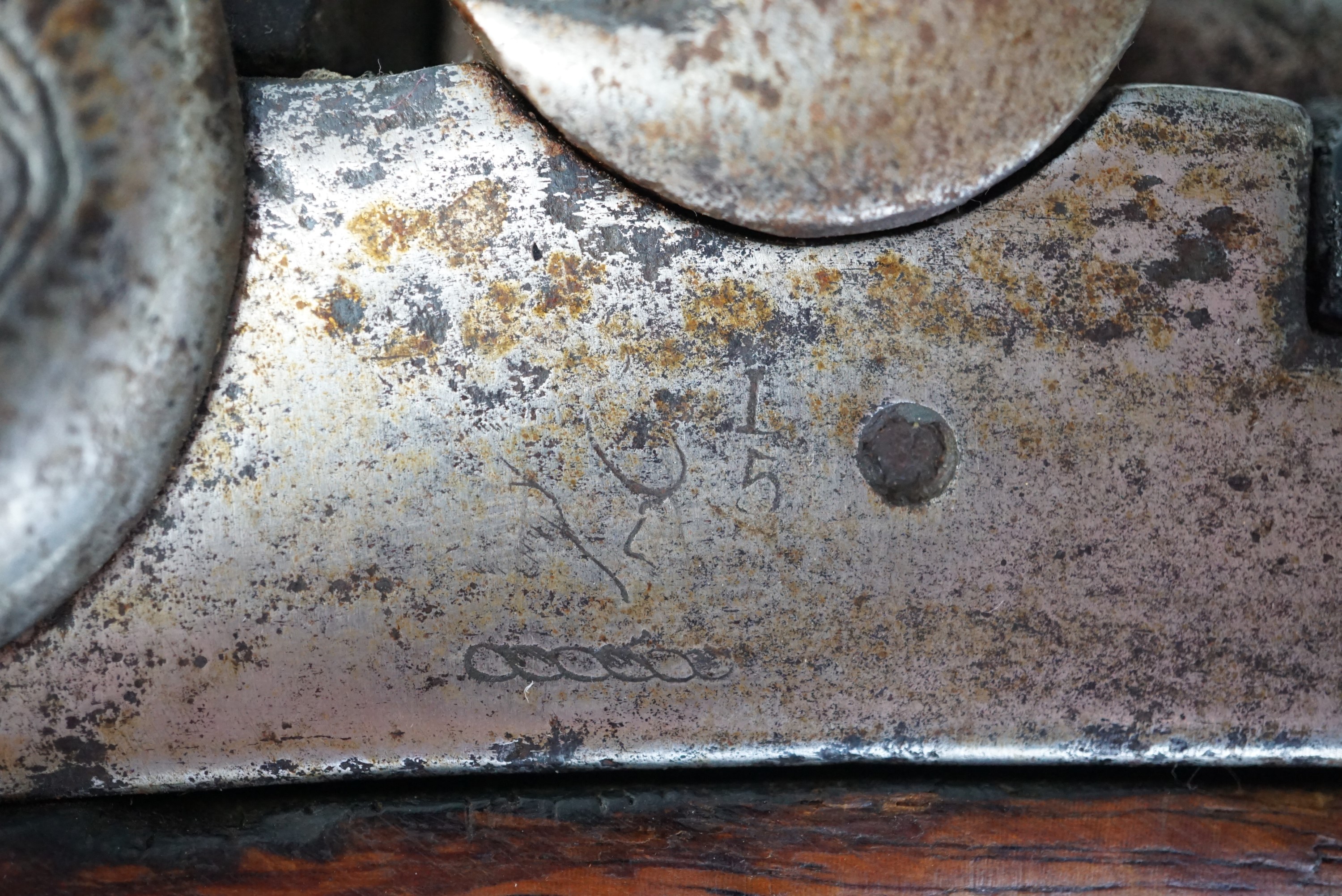 A 19th Century Indian percussion musket, utilising a modified earlier toradar musket barrel and East - Image 4 of 8